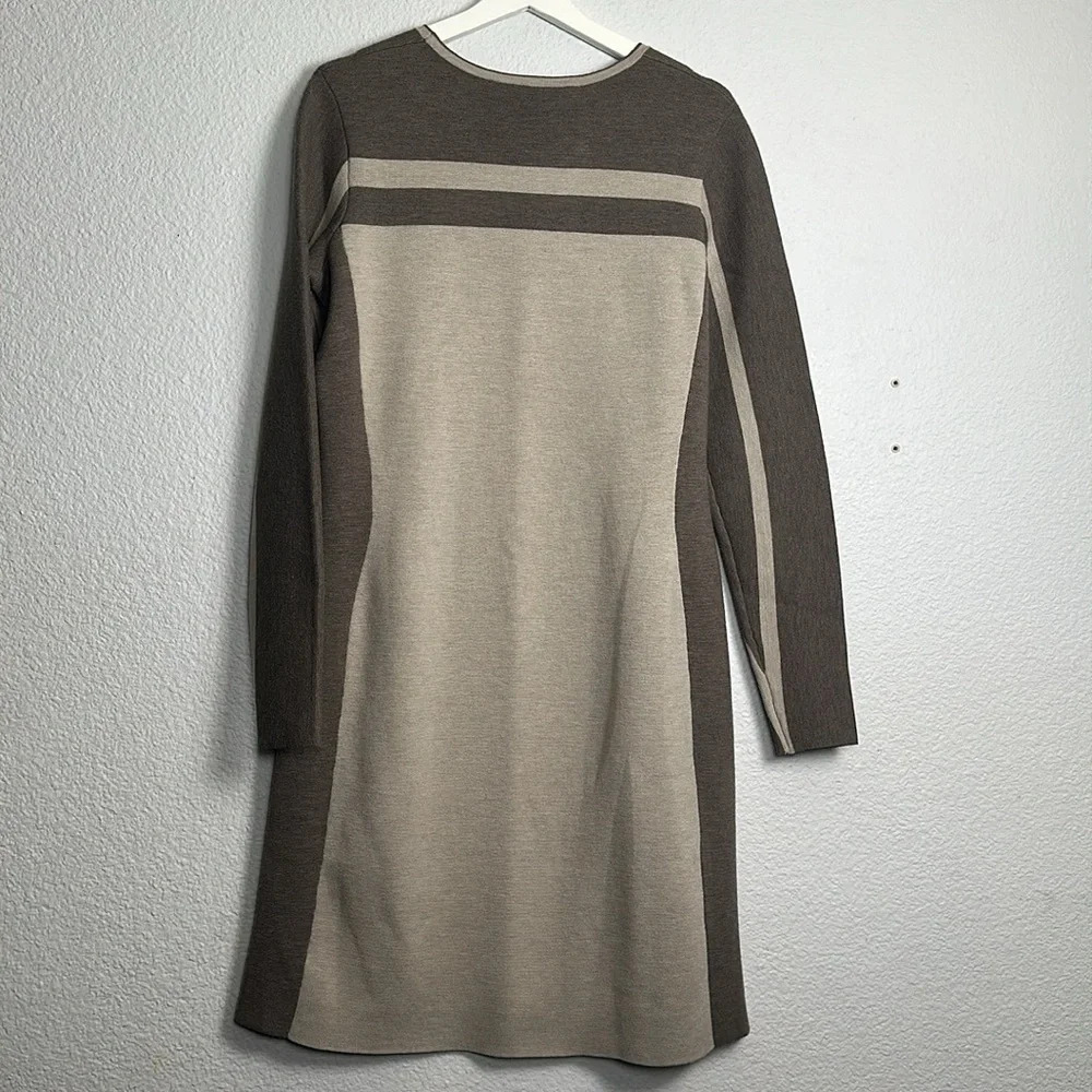 Athleta Boreal Two Tone Wool Blend Sweater Dress Women's Size Large Long Sleeve - Picture 5 of 12